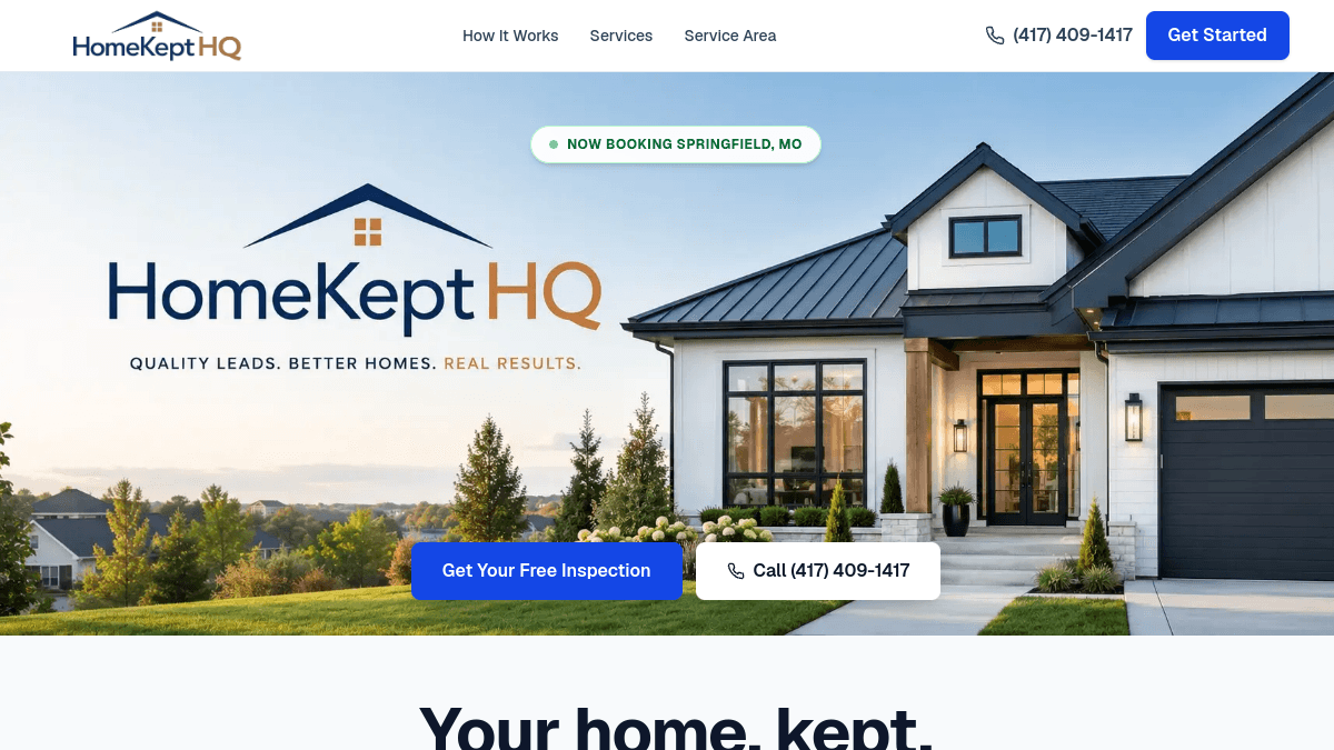HomeKeptHQ website